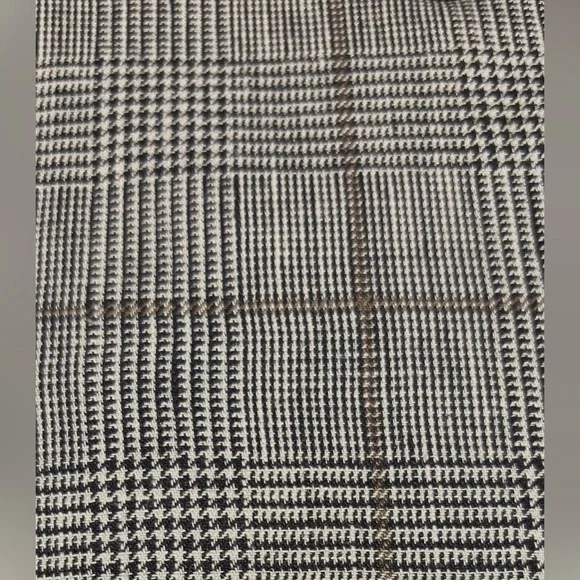 Paul Fredrick Gray Plaid Double-Breasted Blazer